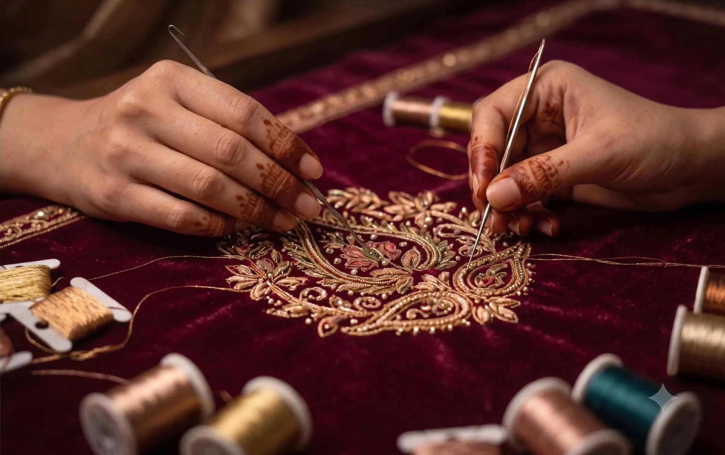 Triyas Craftsmanship and Aari Embroidery